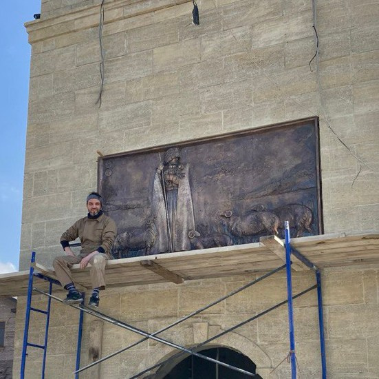 Чабан. 2024. Бронза.  150х320х20 см