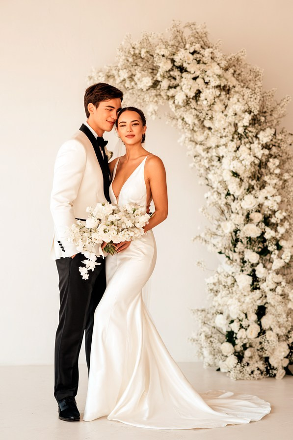 Свадебная съёмка в студии в Москве.