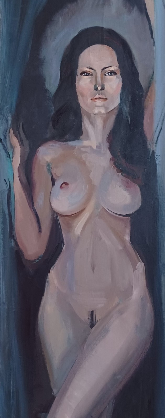 Руслан Султанов-Ральников — «Готика», 2020 Холст · масло · 35 × 110 см · 40 000 ₽. Unseen Secreet Gallery