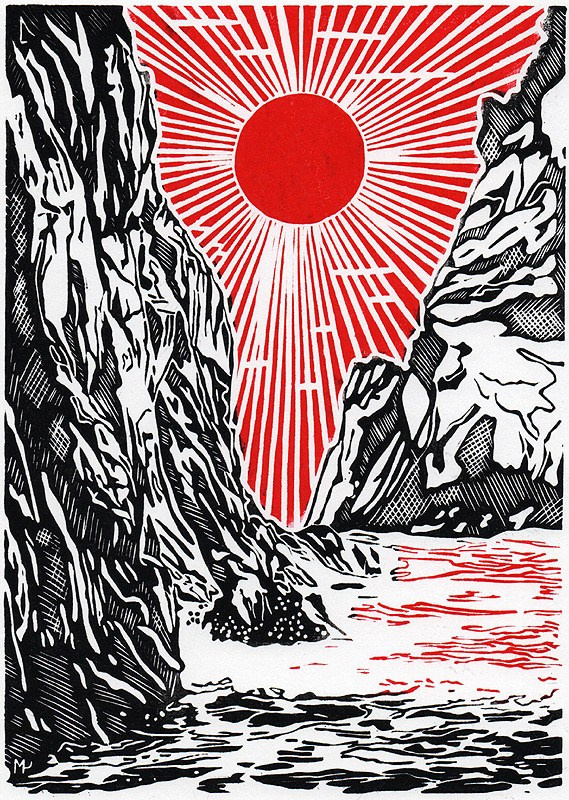 Авторская линогравюра на бумаге Ватман Гознак.