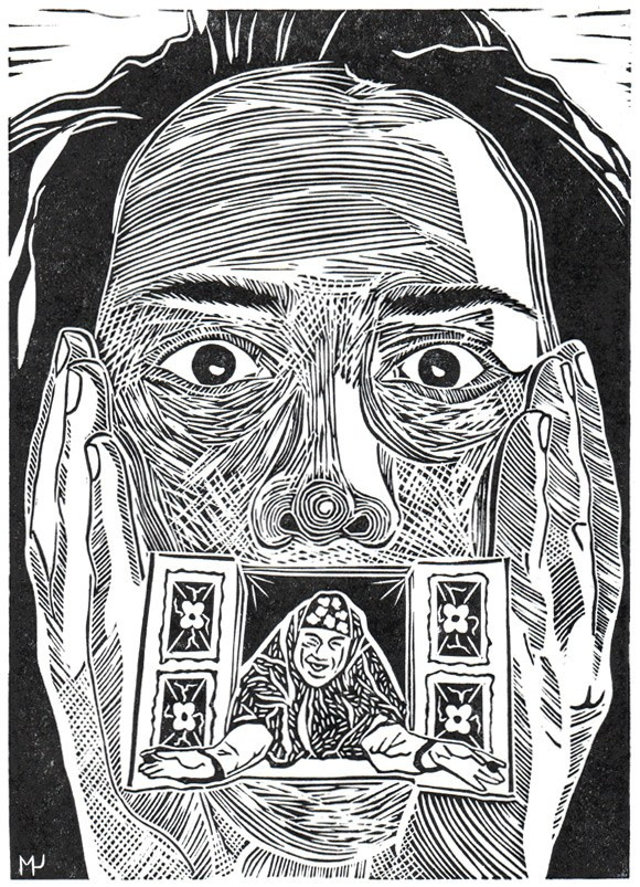 Авторская линогравюра на бумаге Ватман Гознак.