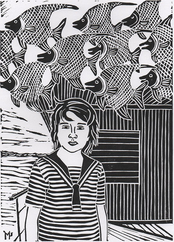 Авторская линогравюра на бумаге Ватман Гознак.