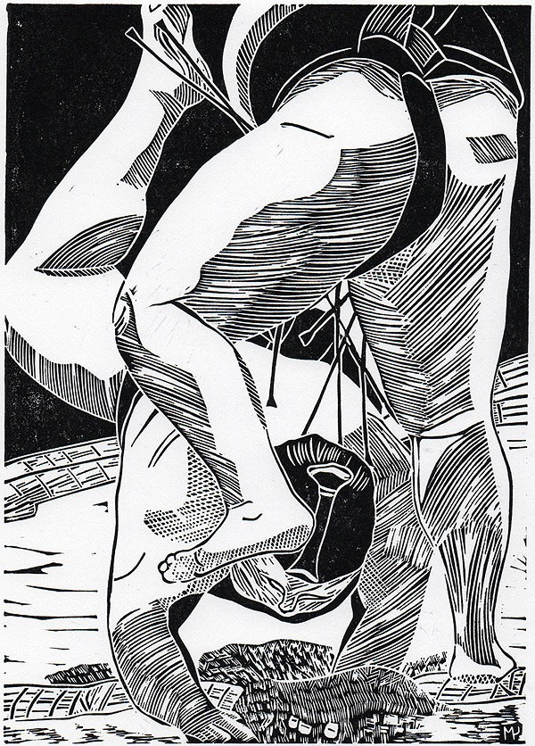 Серия линогравюр Grand Sumo Highlights  по мотивам турниров сумо. Авторская линогравюра, ручная печать на бумаге Ватман Гознак. 大相撲