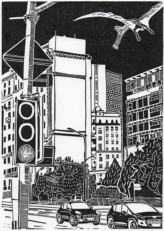 Авторская линогравюра на бумаге Ватман Гознак.