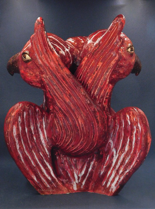 Авторская керамика ручной работы. #Тетраморф в образе отдельных четырёх апокалиптических существ — стражей четырёх углов Трона Господа и четырёх пределов рая. В традиционном толковании символ евангелиста Иоанна и форма его традиционного символического изображения - орел, держащий в когтях Евангелие. Орел, символ Иоанна, свидетельствует о высоте его веры.