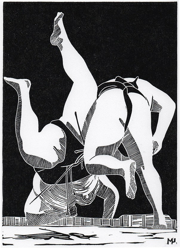 Серия линогравюр Grand Sumo Highlights  по мотивам турниров сумо. Авторская линогравюра, ручная печать на бумаге Ватман Гознак. 大相撲