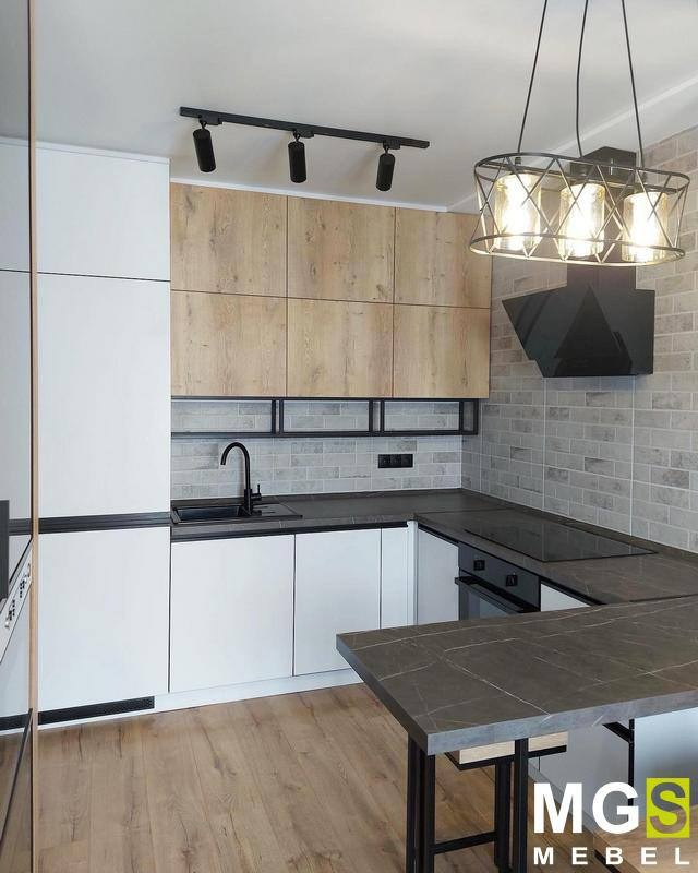 Кухня со светлыми фасадами МГС мебель