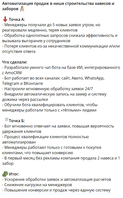 Кейсы внедрения нейро-продавца