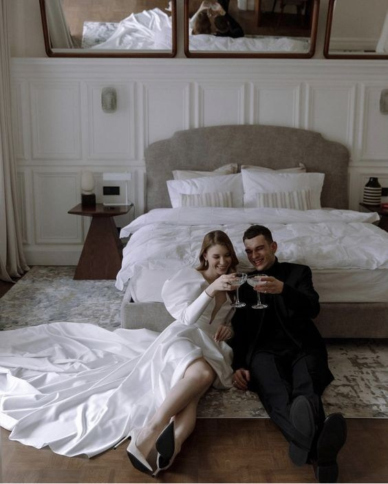 Утро жениха и невесты + подборка трендовых отелей. Свадебный и репортажный фотограф Элина Козырьянова