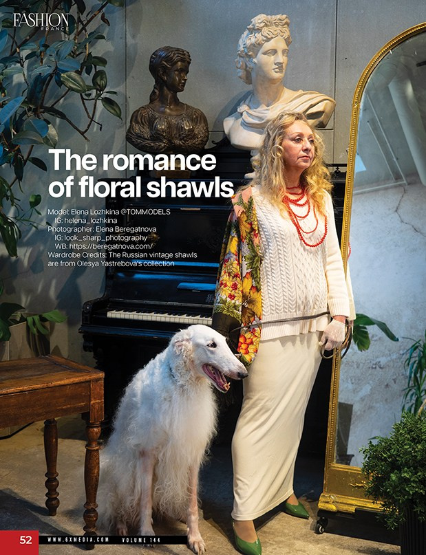Публикация в 6X Fashion France, 2025. Коллекционер и искусствовед Олеся Ястребова