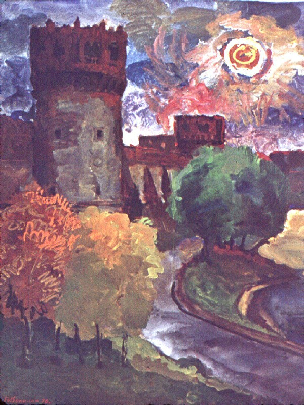 «Ново-Девичий монастырь» 1970 год Соб. Е. Круз. Испания. Художник Величко Вадим Семёнович