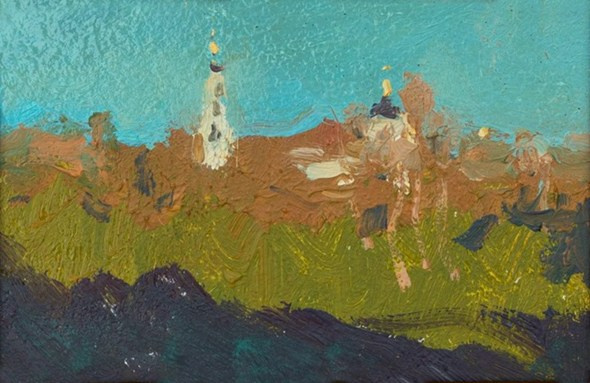 На закате. Вид на храм