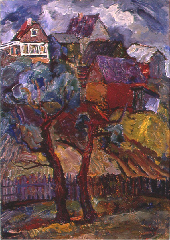 «Дачный поселок» 1973 год Собр. Д. Томас. Мадрид. Художник Величко Вадим Семёнович