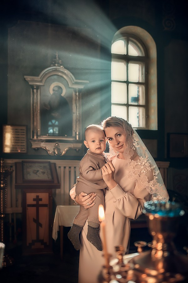 Таинство Крещения (постановочная съемка). Moscow_CPC