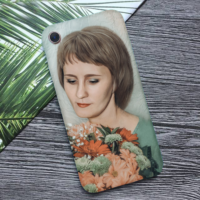 цифровой портрет, цифровая живопись, арт, цифровой коллаж, масляная живопись, портрет, картина маслом, цифровой портрет по фотографии, чехол на телефон