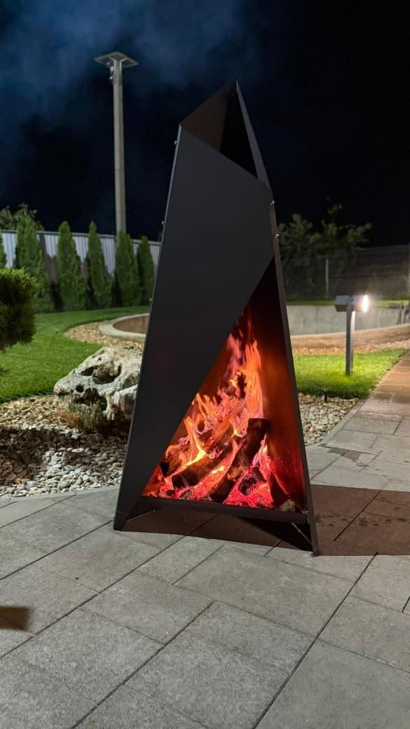 «Конверт» уличный камин. Купить / заказать мангал для дома в Краснодаре от производителя «Мангал Мастер»