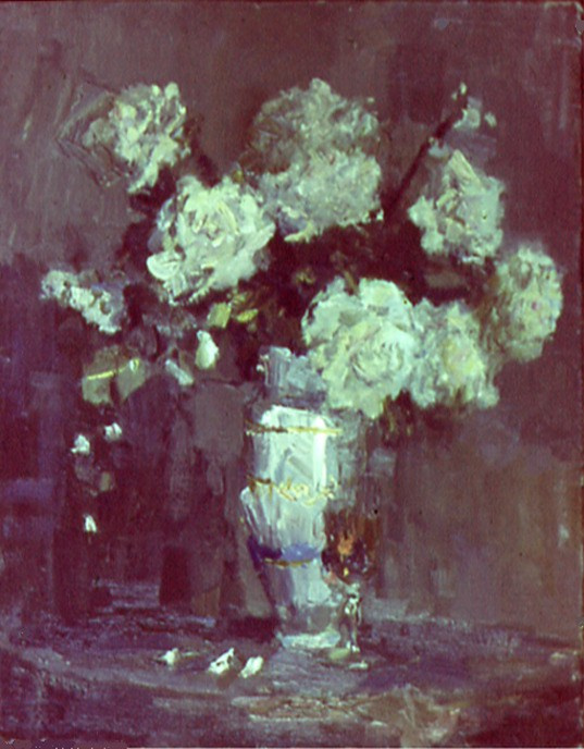 «Пионы» 1952 год Собр. Д. Томас. Мадрид. Художник Величко Вадим Семёнович