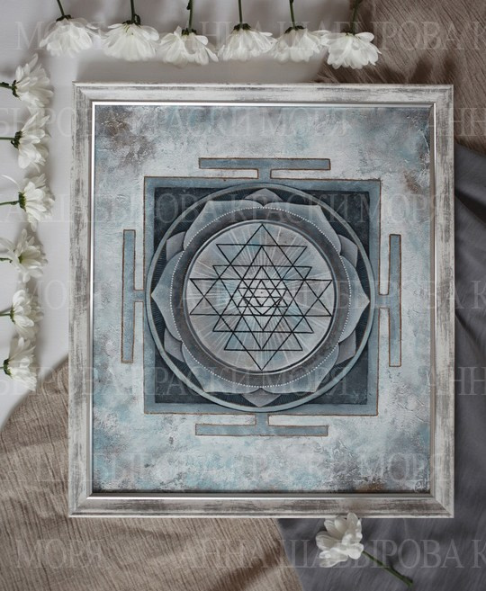 Шри Янтра картина для интерьера