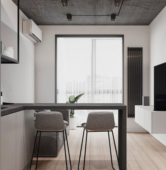 Маленькая студия 19 кв. Дизайнер интерьера Юлия Лебедева. Москва