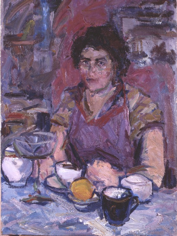 «За чаем» 1959 год Собр. Д. Томас. Мадрид. Художник Величко Вадим Семёнович