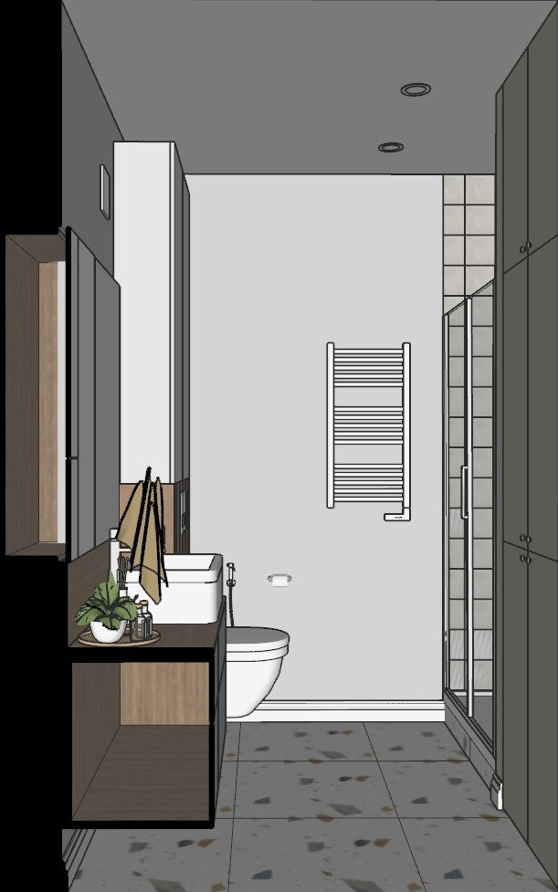 «На набережной» 37кв.м, фото. Дизайнер интерьеров Olala interior design