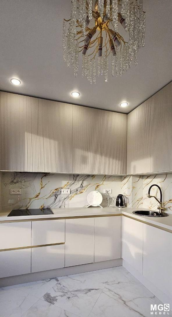Кухни МГС мебель с белыми фасадами