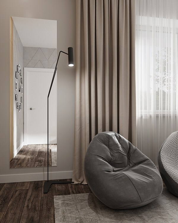 Визуализация спальных комнат 53 m². Заказать 3d визуализацию интерьеров — Дарья Веденёва