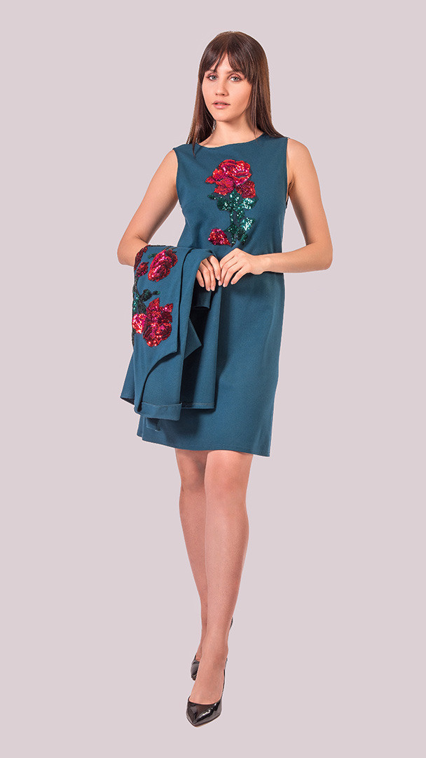 фотосъёмка одежды на модели, каталожная съёмка, женское платье и жакет