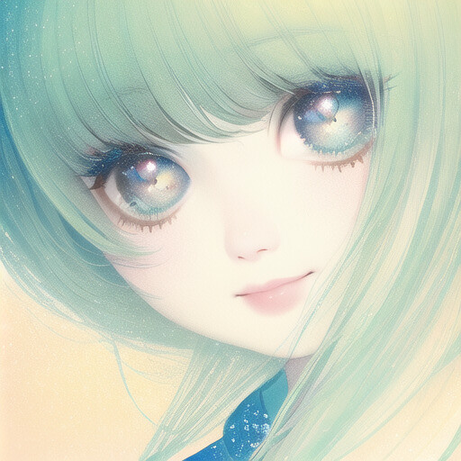 a girl with blue eyes, a manga drawing, anime aesthetic, detailed painting