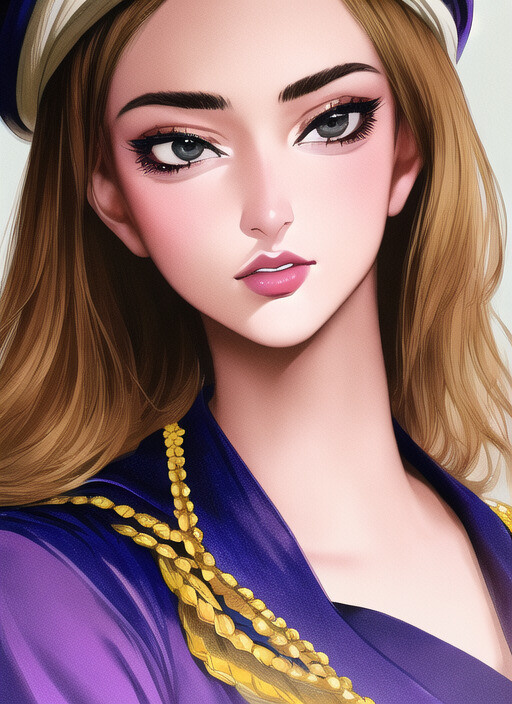 a digital painting of a woman wearing a hat, high detail, detailed painting