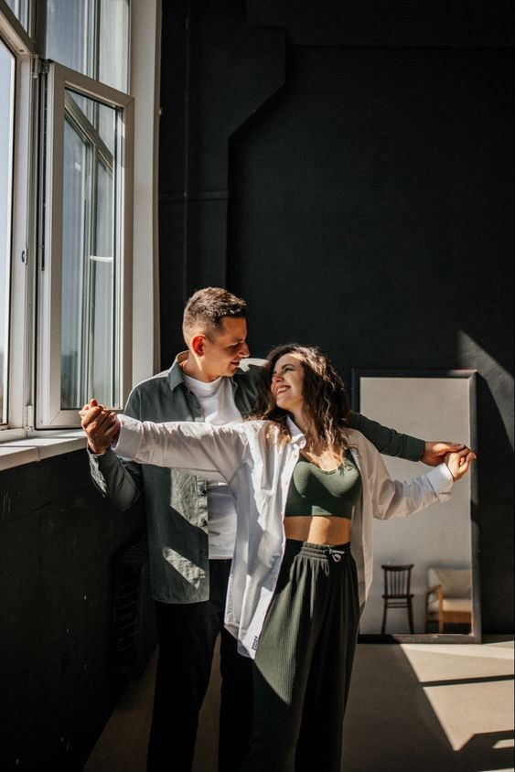 Парная фотосессия, в студии. Фотограф в Иркутске Кристина Телегина