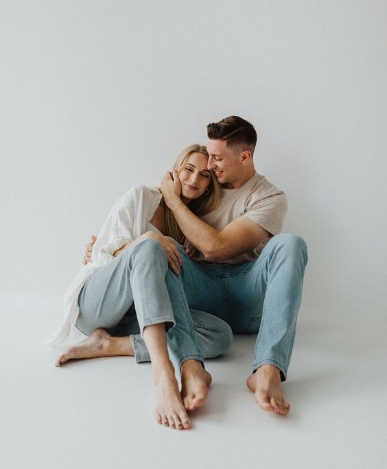 Парная фотосессия, в студии. Фотограф в Иркутске Кристина Телегина