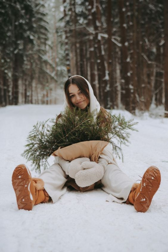 Зима. Фотосессия на улице для девушки. Фотограф в Иркутске Кристина Телегина