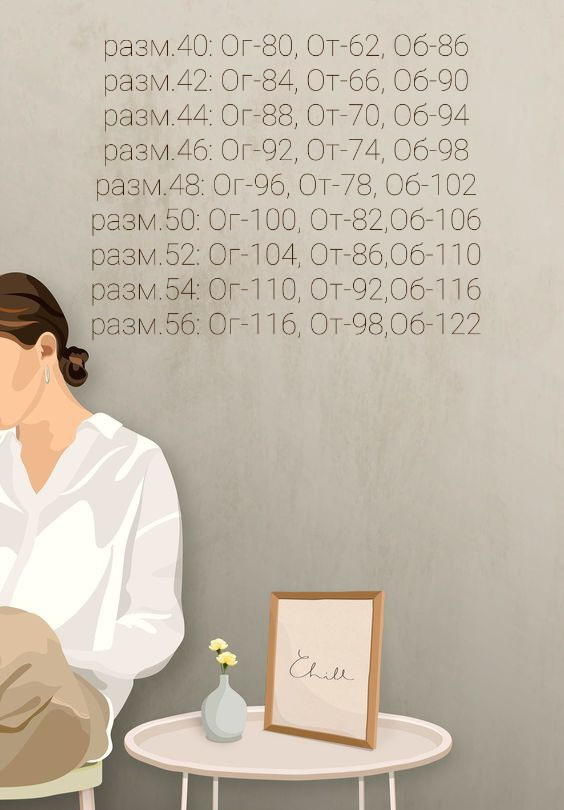 Сетка размеров. Алёна Sлавина — бренд женской одежды из Петербурга