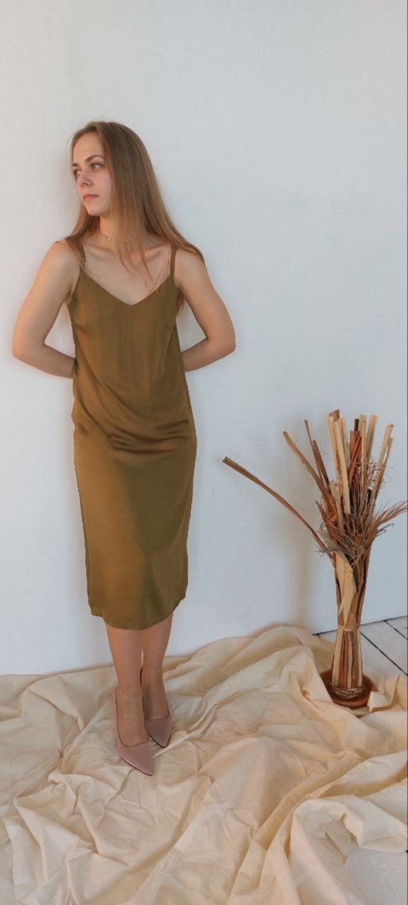 платье-комбинация из ткани с бамбуковым волокном