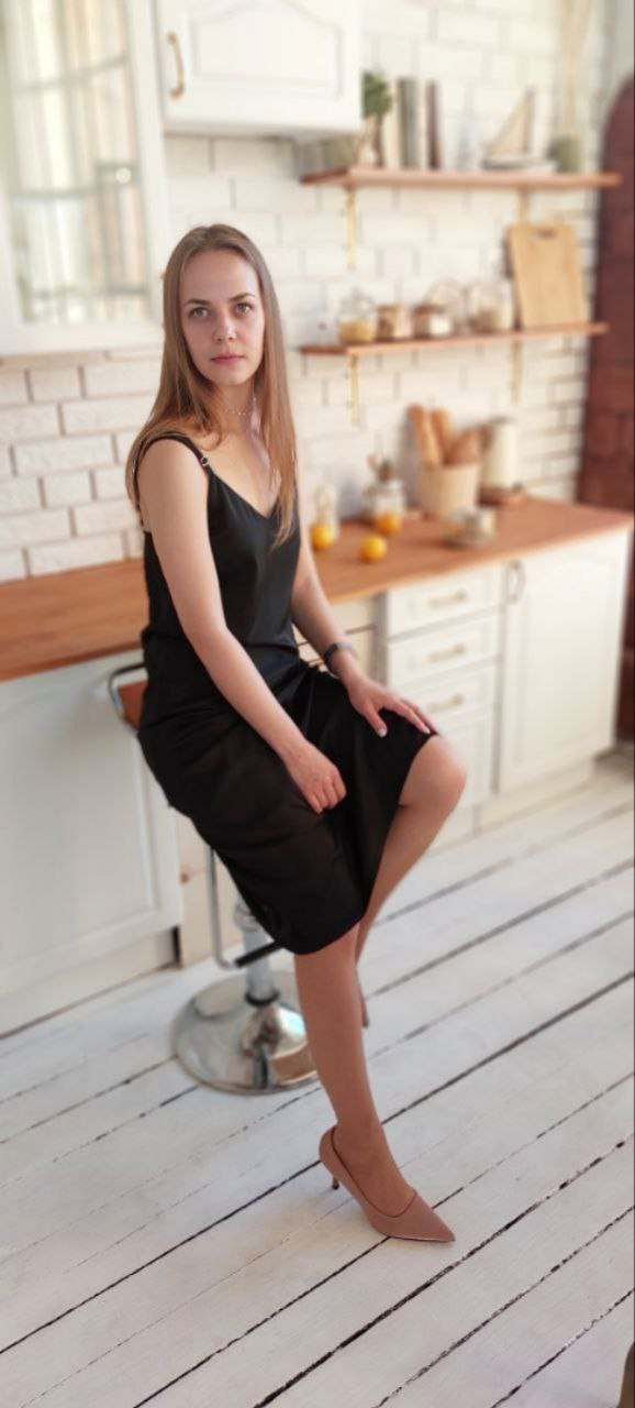 шелковое платье-комбинация