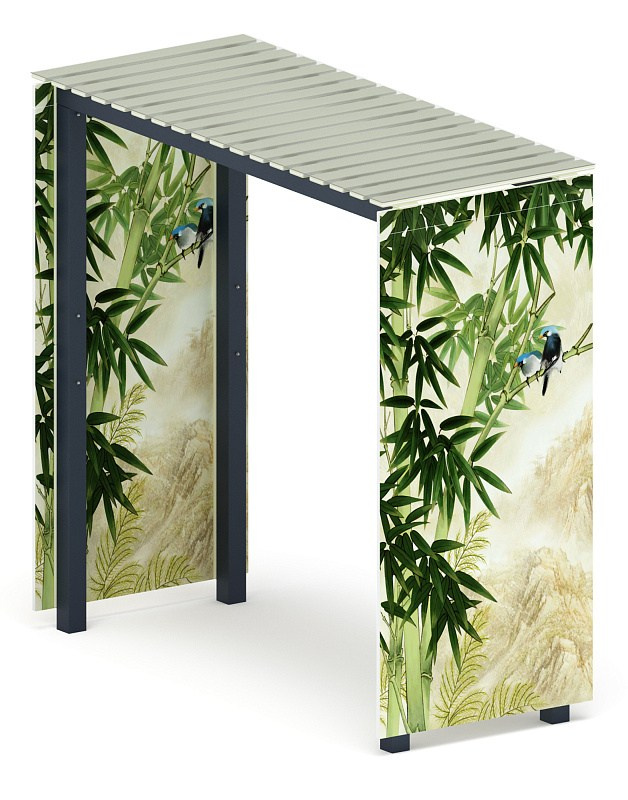 Пергола (Бамбук) - МФ 77.06.01-02 /с поликарбонатом/ Габариты (ШхДхВ): 1200x2840x2635 мм