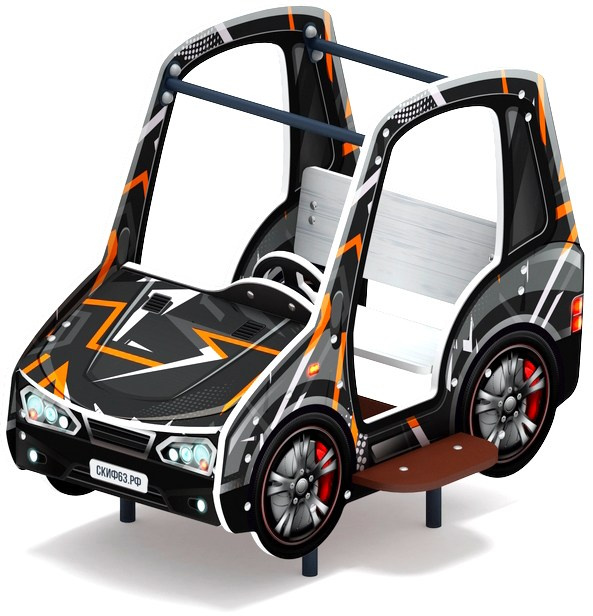 Машинка (черная) - Беседка машинка средняя - МФ 10.03.01-05.И Габариты (ШхДхВ): 1210x940x1000 Зона безопасности, мм: 2210х1940