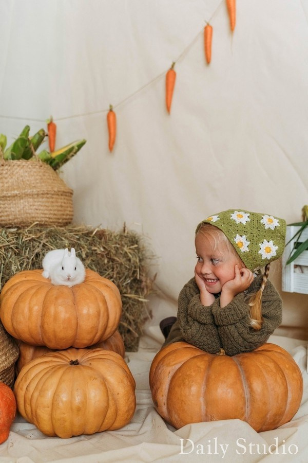 Осенняя фотосессия с кроликами в фотостудии. Фотограф в Санкт-Петербурге, Анна Скворцова