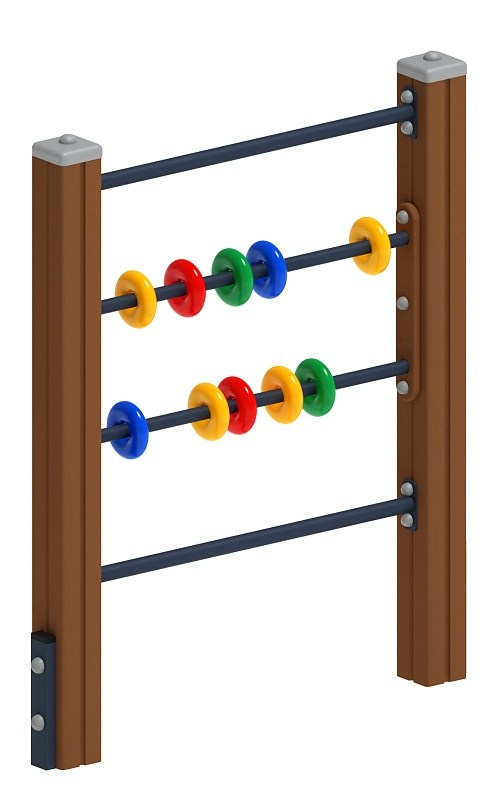 Счеты Игровые 2 - МФ 22.01.03-10 Габариты (ШхДхВ): 1000х100х1250 Зона безопасности, мм: 2000х3000