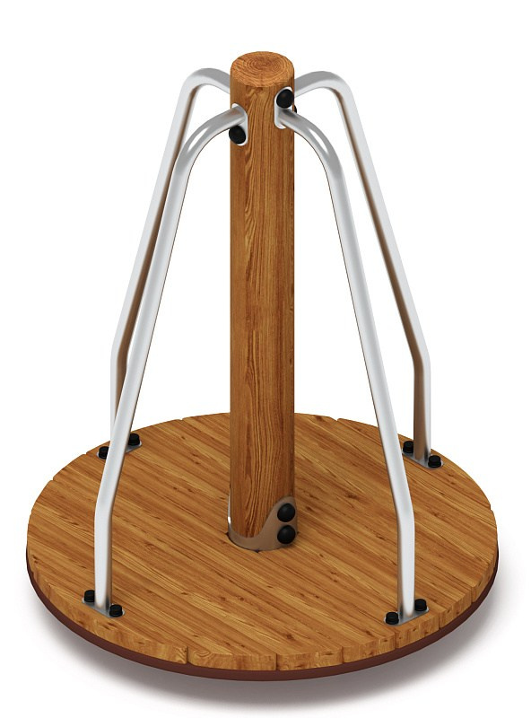 Карусель (Лиственница темный) ИО 30.24.02-01.Л.И2.01 Габариты (ШхДхВ): 900х900х1210 Зона безопасности, мм: 4900х4900