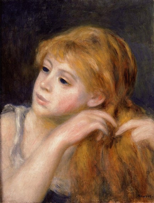 Pierre-Auguste Renoir "Head of a Young Girl”, 1890