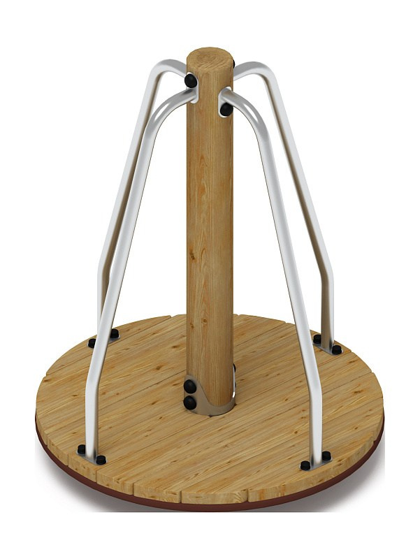 Карусель (Лиственница орех) ИО 30.24.02-01.Л.И2.02 Габариты (ШхДхВ): 900х900х1210 Зона безопасности, мм: 4900х4900