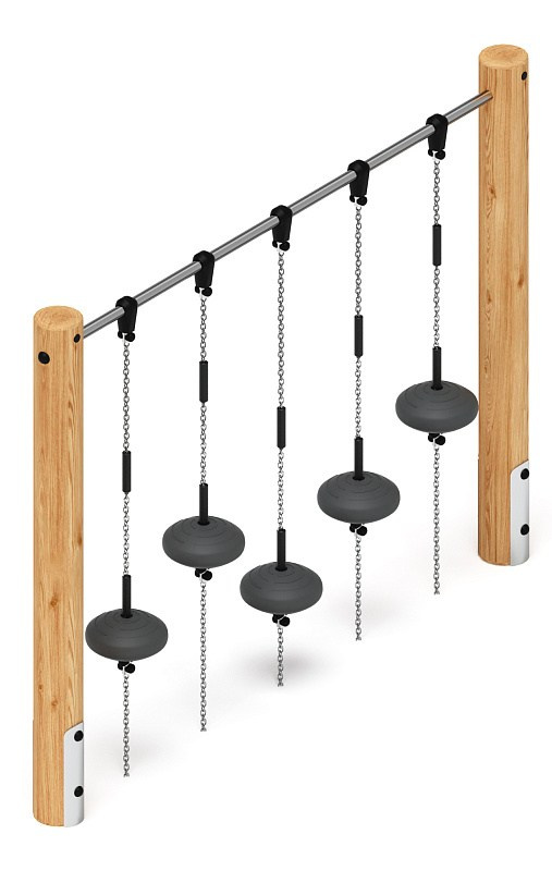 Спортивная серия (лиственница) СК 2.08.05-Л.И1 Габариты (ШхДхВ): 2750х300х2000 Зона безопасности, мм: 5750х3300 Возрастные ограничения от 5 до 12 лет