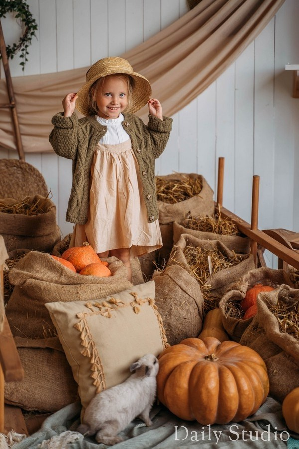 Осенняя фотосессия с кроликами в фотостудии. Фотограф в Санкт-Петербурге, Анна Скворцова