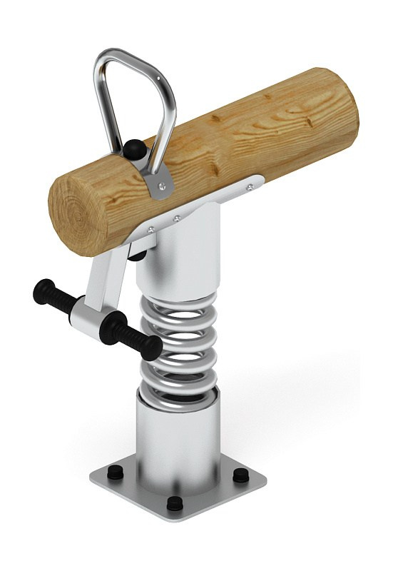 Качалка на пружине (Лиственница орех) ИО 22.24.03-Л.И1.02 Габариты (ШхДхВ): 280х550х795 Зона безопасности, мм: 2280х2550 Возрастные ограничения 4-8 лет