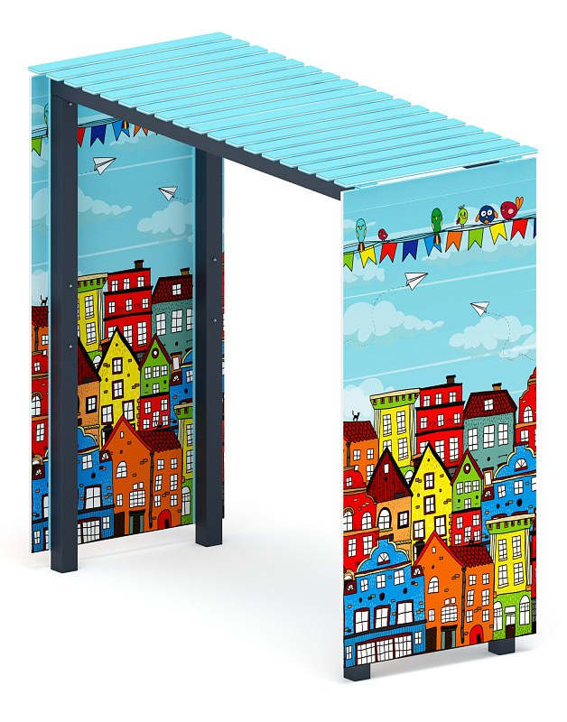 Пергола (Город) - МФ 77.06.01-05 /без поликарбоната/ Габариты (ШхДхВ): 1200x2840x2630 мм 