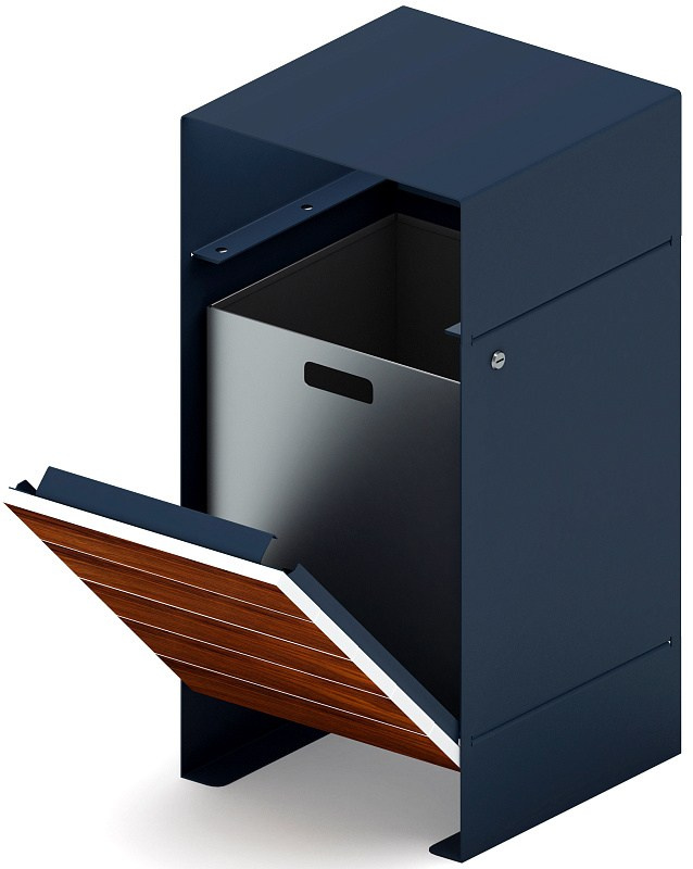 Урна парковая - МФ 50.02.03 (под анкера) Габариты (ШхДхВ): 410х410х825 мм