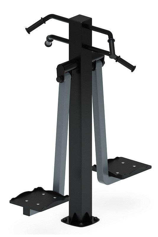 Маятник двойной (серый) - Уличный тренажер - СТ 029-13.П Габариты (ШхДхВ): 1200х850х1500 Зона безопасности, мм: 2800х2000 Оборудование предназначено для подростков в возрасте от 14 лет и взрослых, весом не более 100 кг.