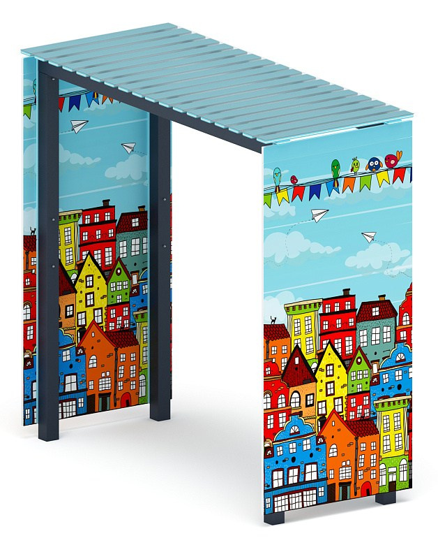 Пергола (Город) - МФ 77.06.01-04 /с поликарбонатом/ Габариты (ШхДхВ): 1200x2840x2635 мм 